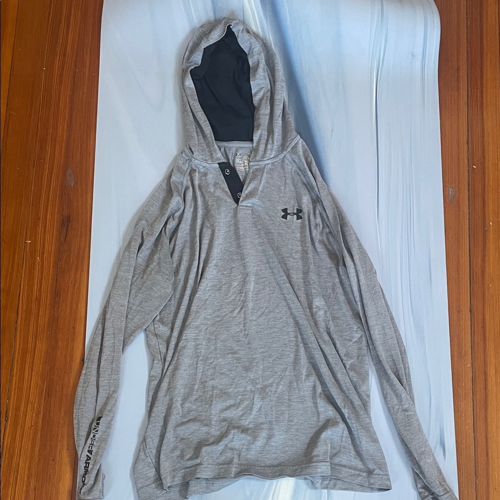 Under Armour Light Gray Long Sleeve Hoodie